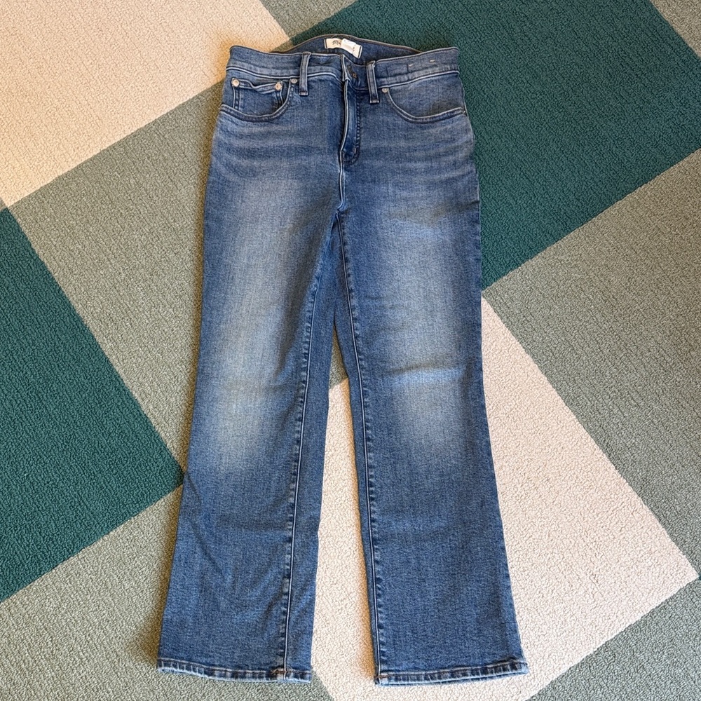 Madewell Straight Leg Denim Jeans in Classic Blue